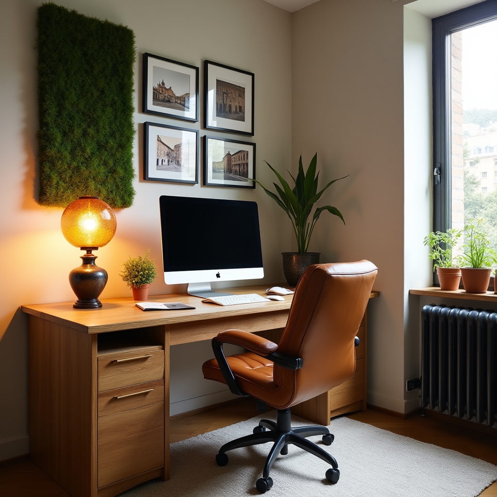 Interno dell'ufficio Vorexnixx Digital a Verona con scrivania e schermo di lavoro